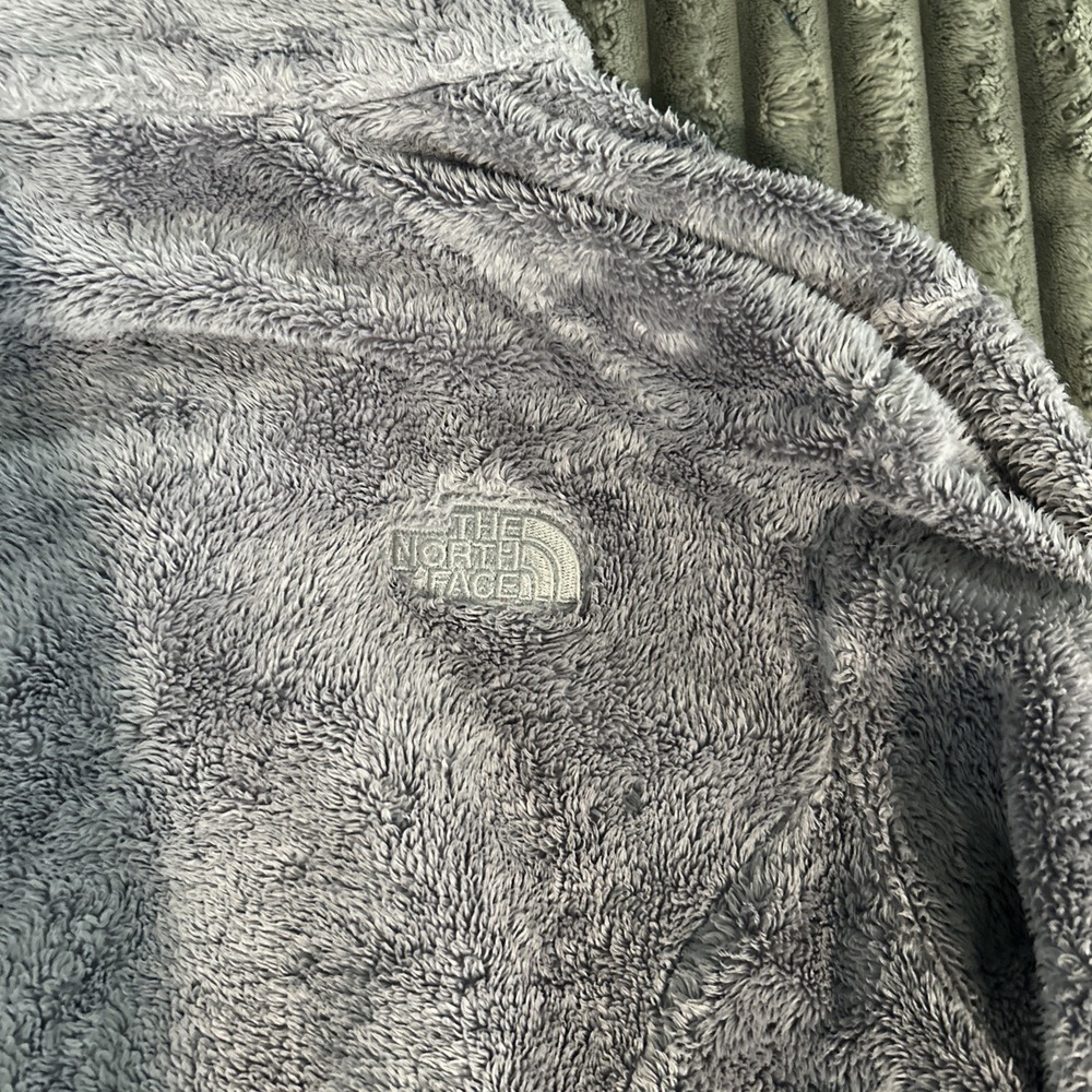 North Face Jacket Womens Medium Gray Full Zip Fleece Coat Osito B26 - Picture 8 of 8